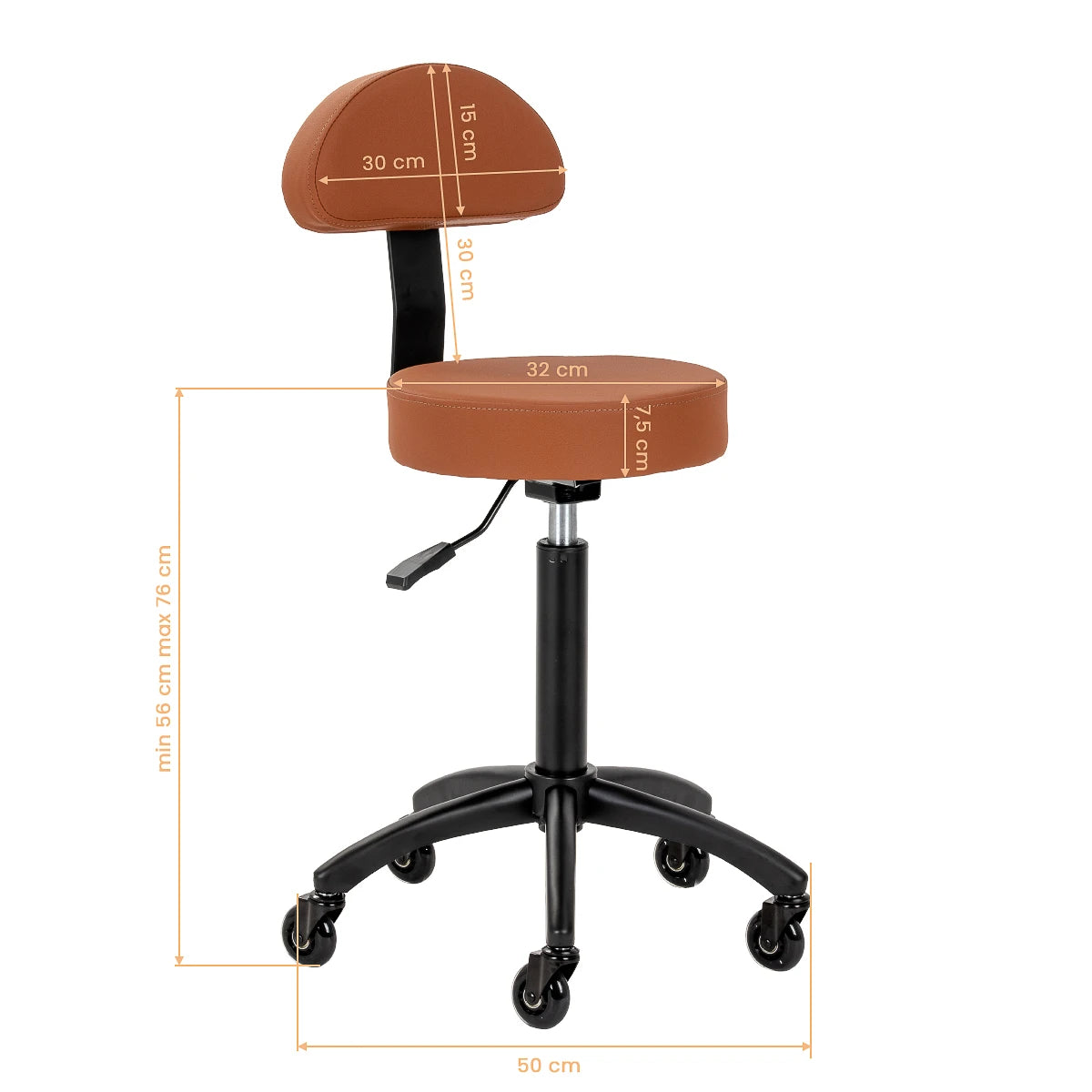Gabbiano Friseurstuhl D026, Braun