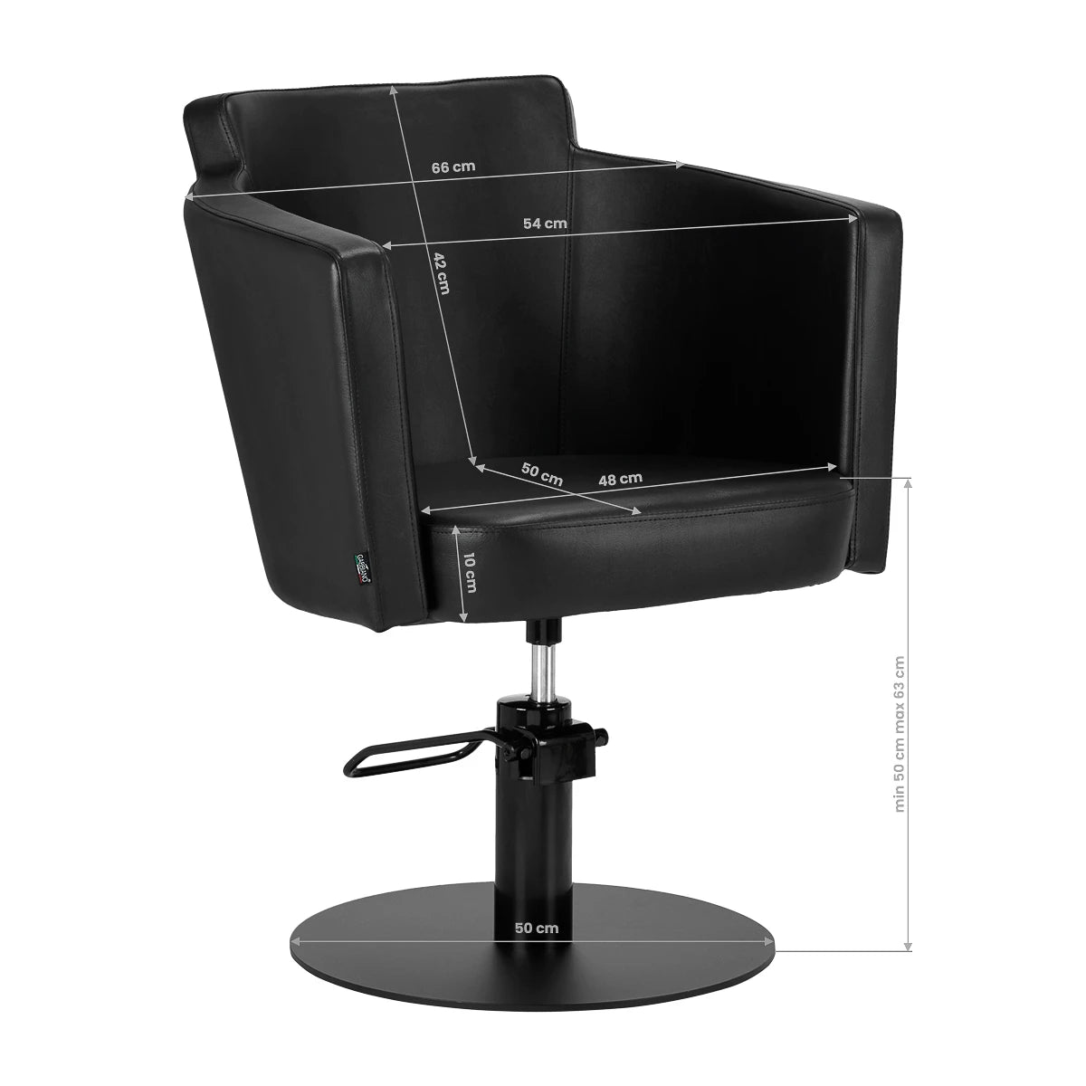 Fauteuil de coiffure Gabbiano Roma noir