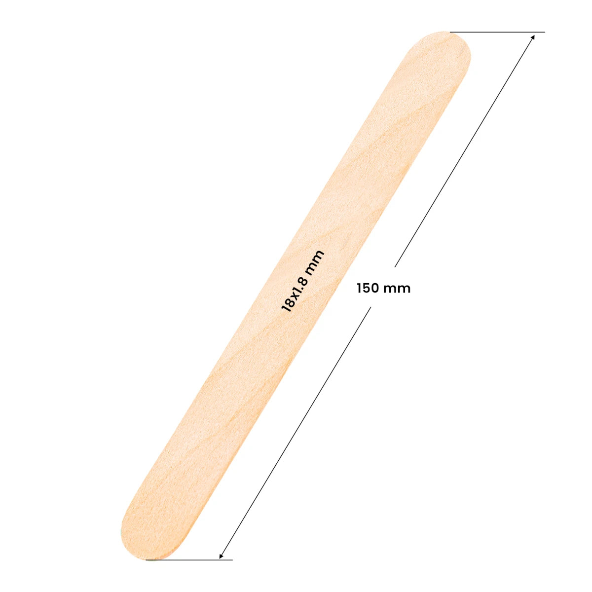 Medinės mentelės depiliacijai, 15 cm, 50 vnt.