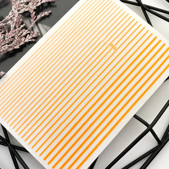 3D sticker stripes NEON ORANGE (bendable)