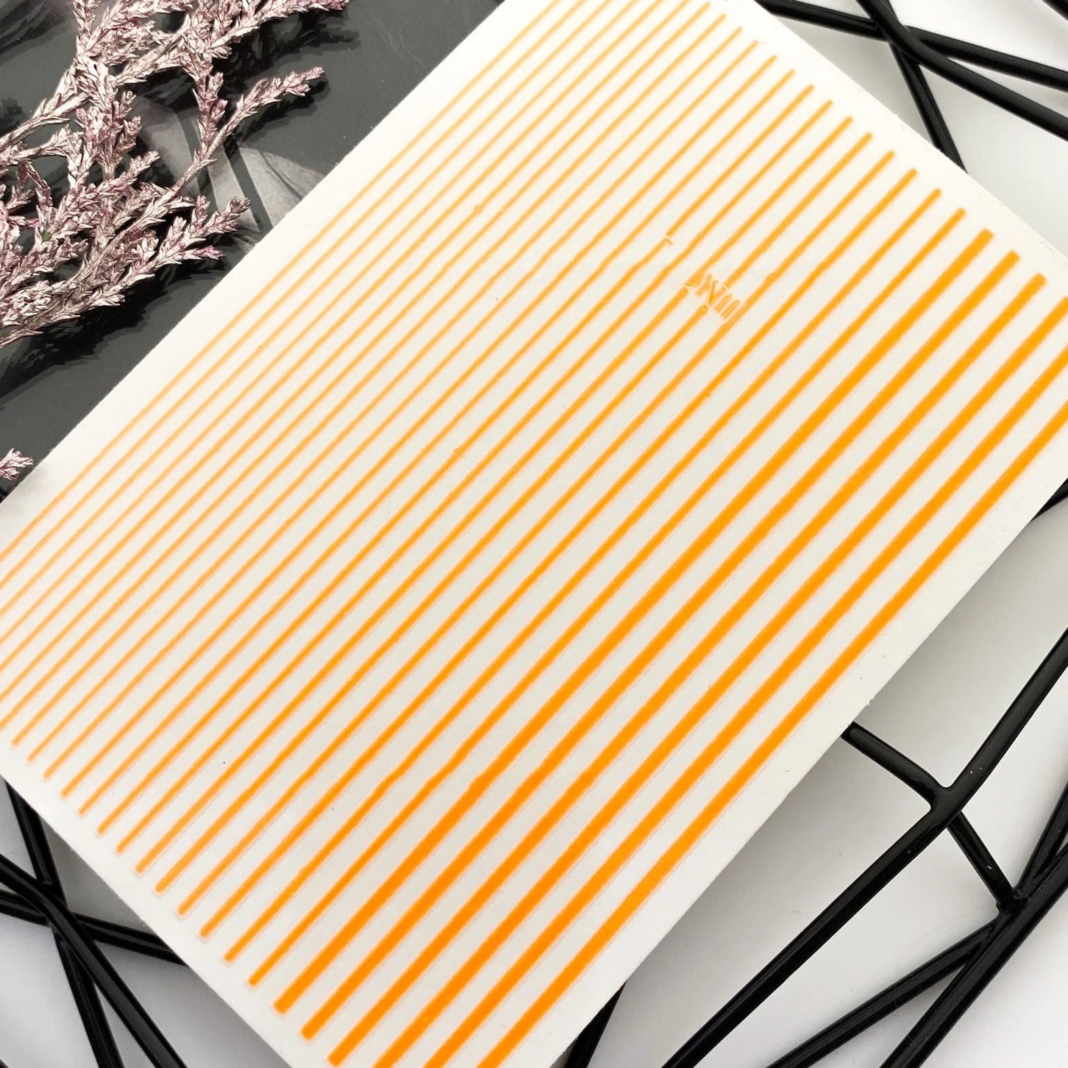 3D sticker stripes NEON ORANGE (bendable)
