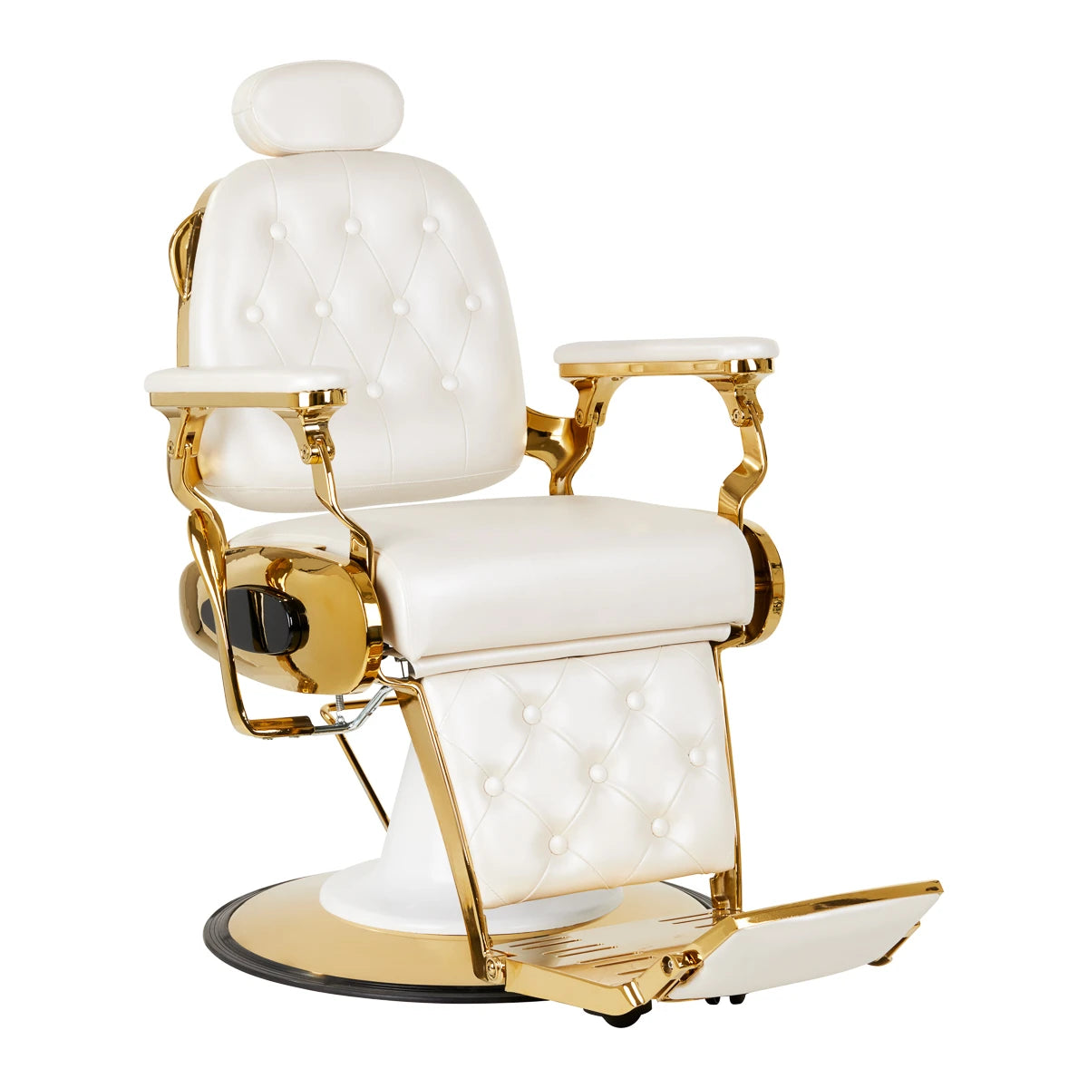 Barber Chair Gabbiano Francesco Gold white