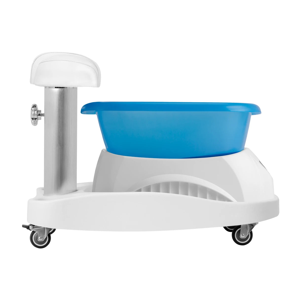 Поддон для ног Azzurro с массажером и белой тележкой
