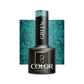 OCHO NAILS hibridinis nagų lakas Green 707, 5 g