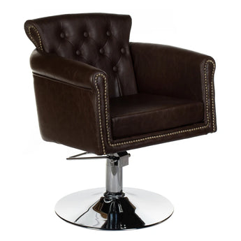 Frisørstol ALBERTO BH-8038, brun