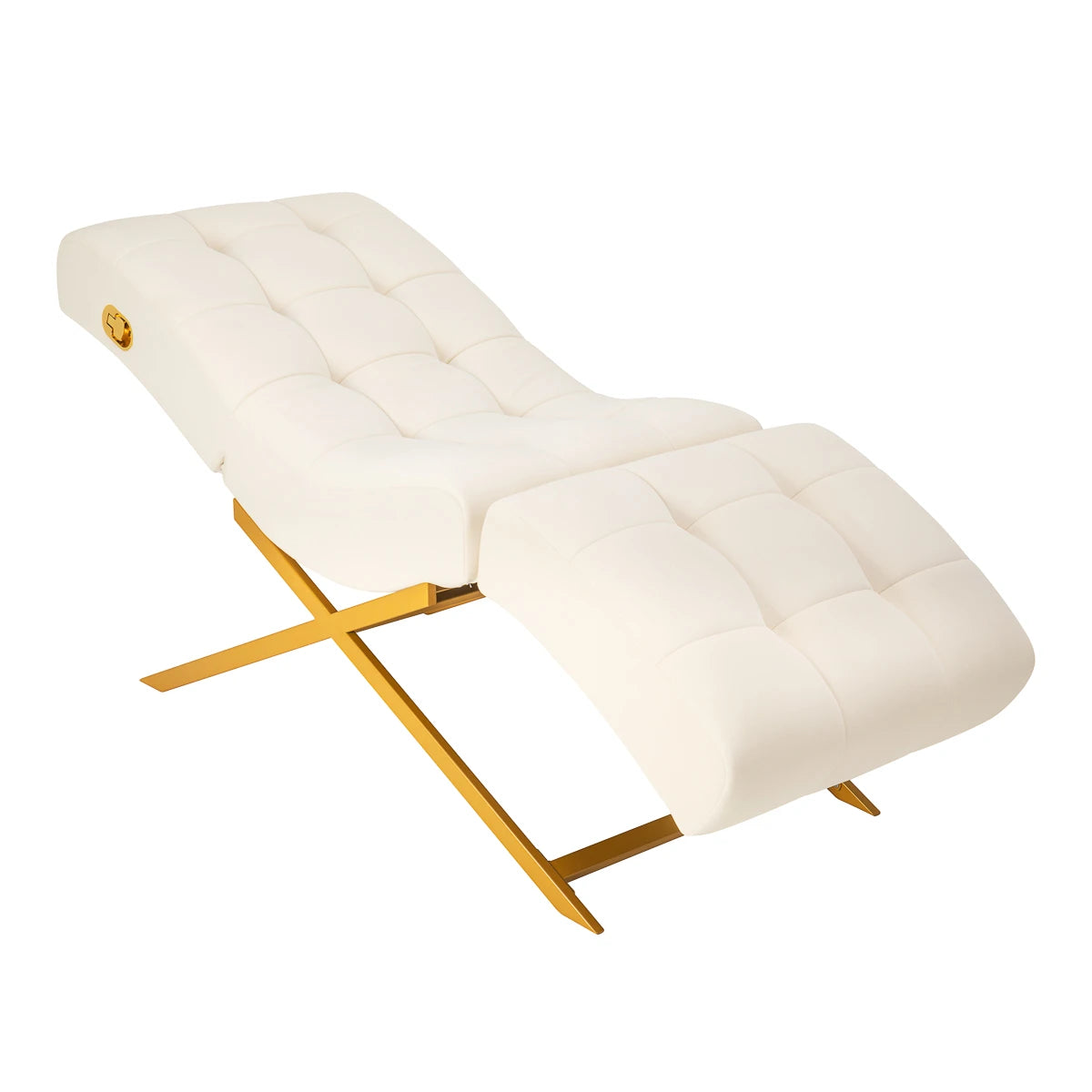 Sillon Umbra Behandelstoel voor wimperextensions, Wit met gouden voet
