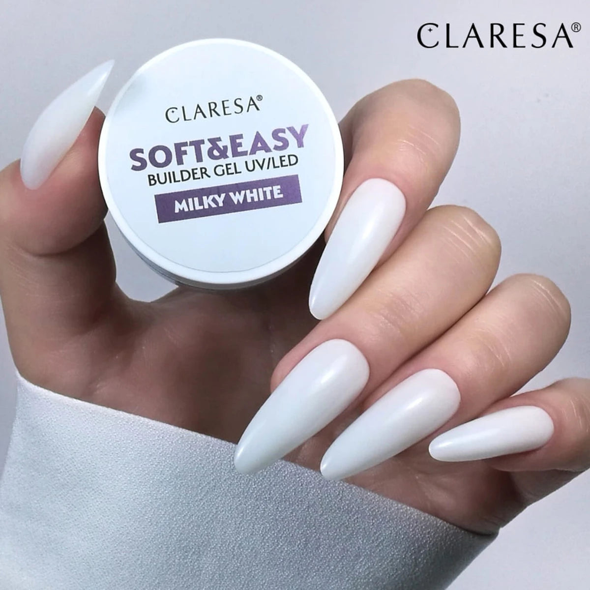 Claresa Soft&Easy Vienfāzes gēls, Milk white, 90g