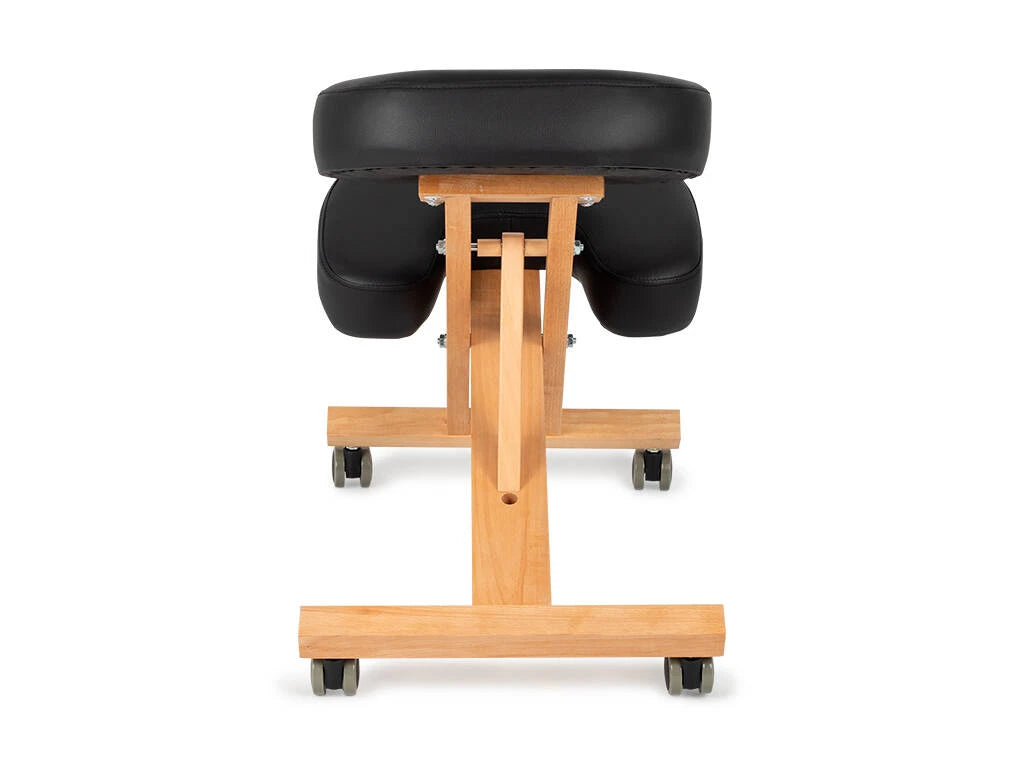 Ergonomic Kneeling Chair Ergo Simple, natural wood, castors with lock
