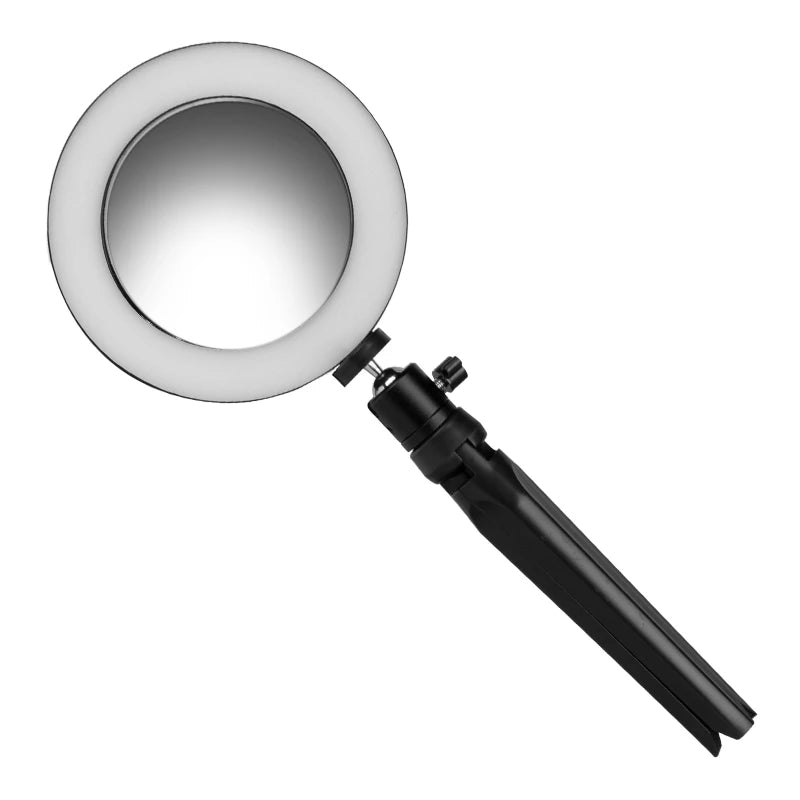 Lampe LED, mini anneau lumineux 6", with miroir and phone support
