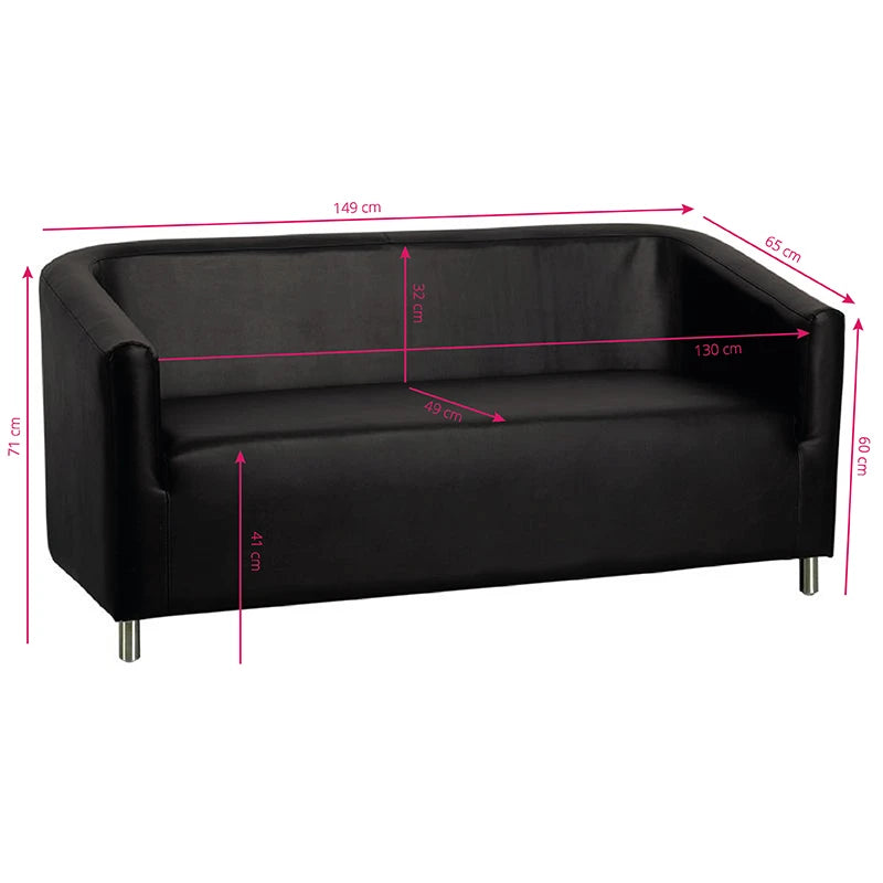Gabbiano sofa to the waiting room m021 noir