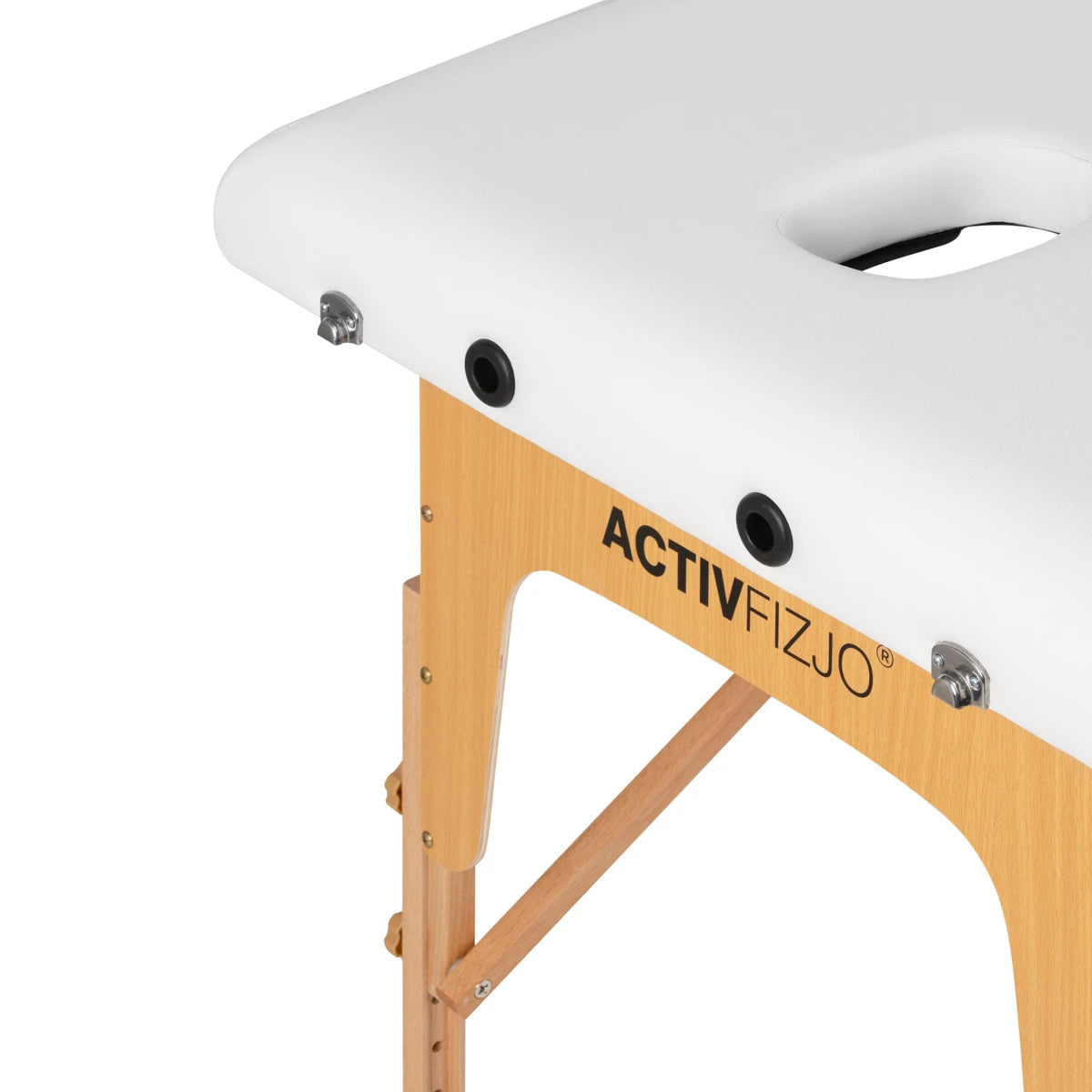 WOODEN FOLDING TABLE FOR MASSAGE COMFORT ACTIVFIZJO LUX 3 SECTIONS 190X70 WHITE