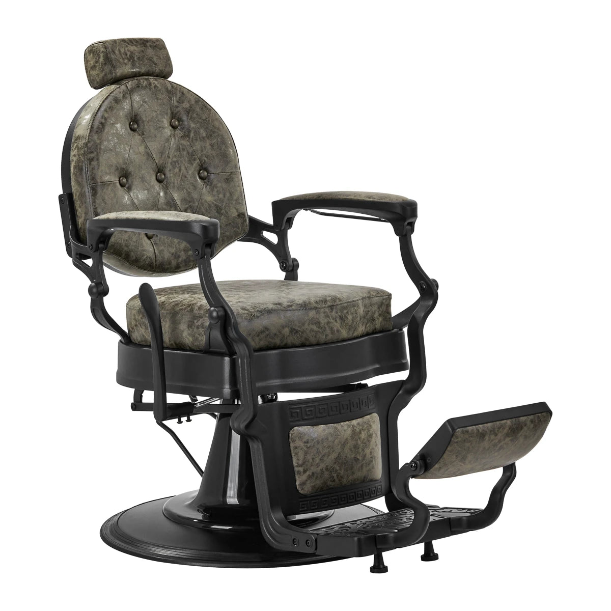 Hairdressing chair Gabbiano President Old Leather green