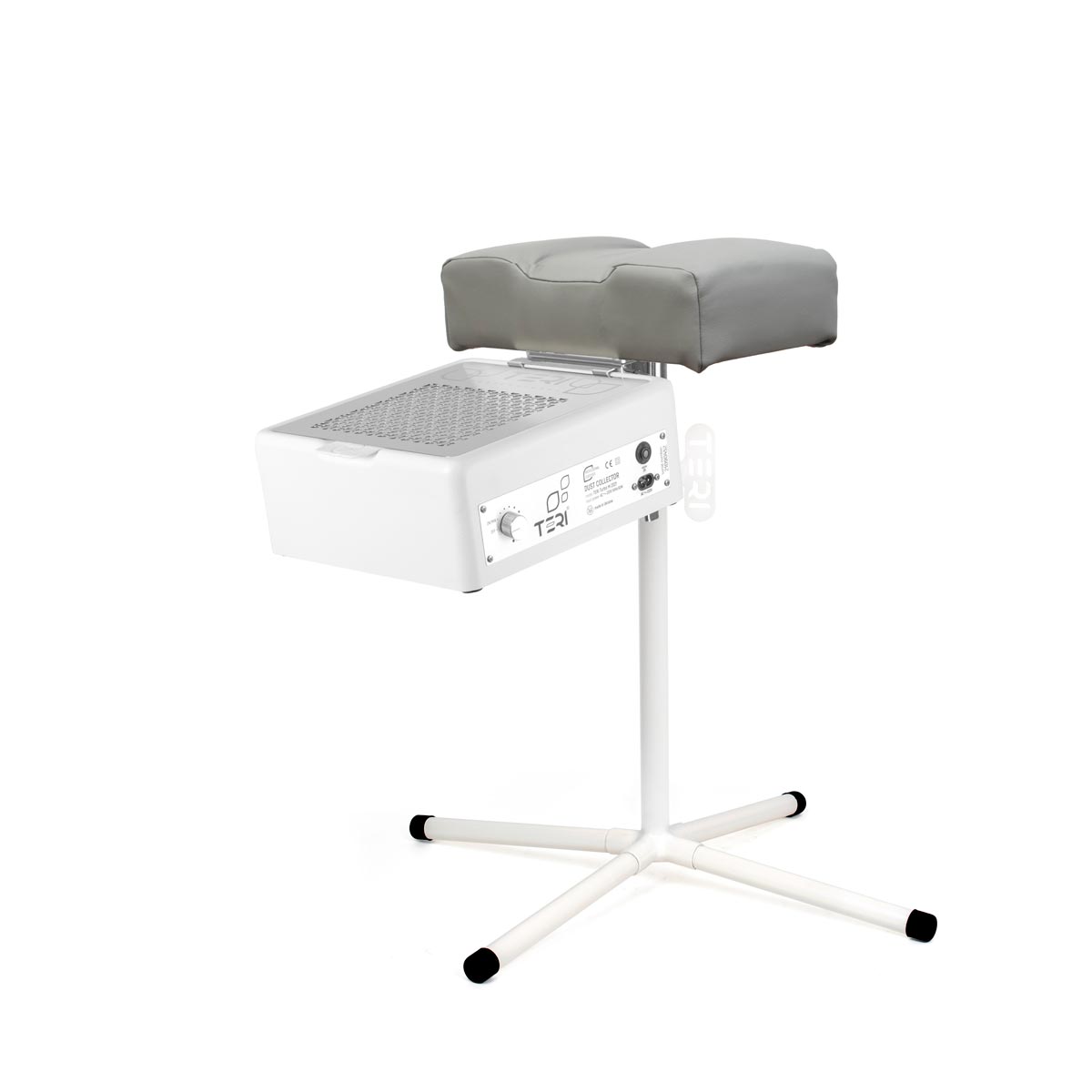 Pedicure foot rest stand with grey pillow for dust collectors Teri