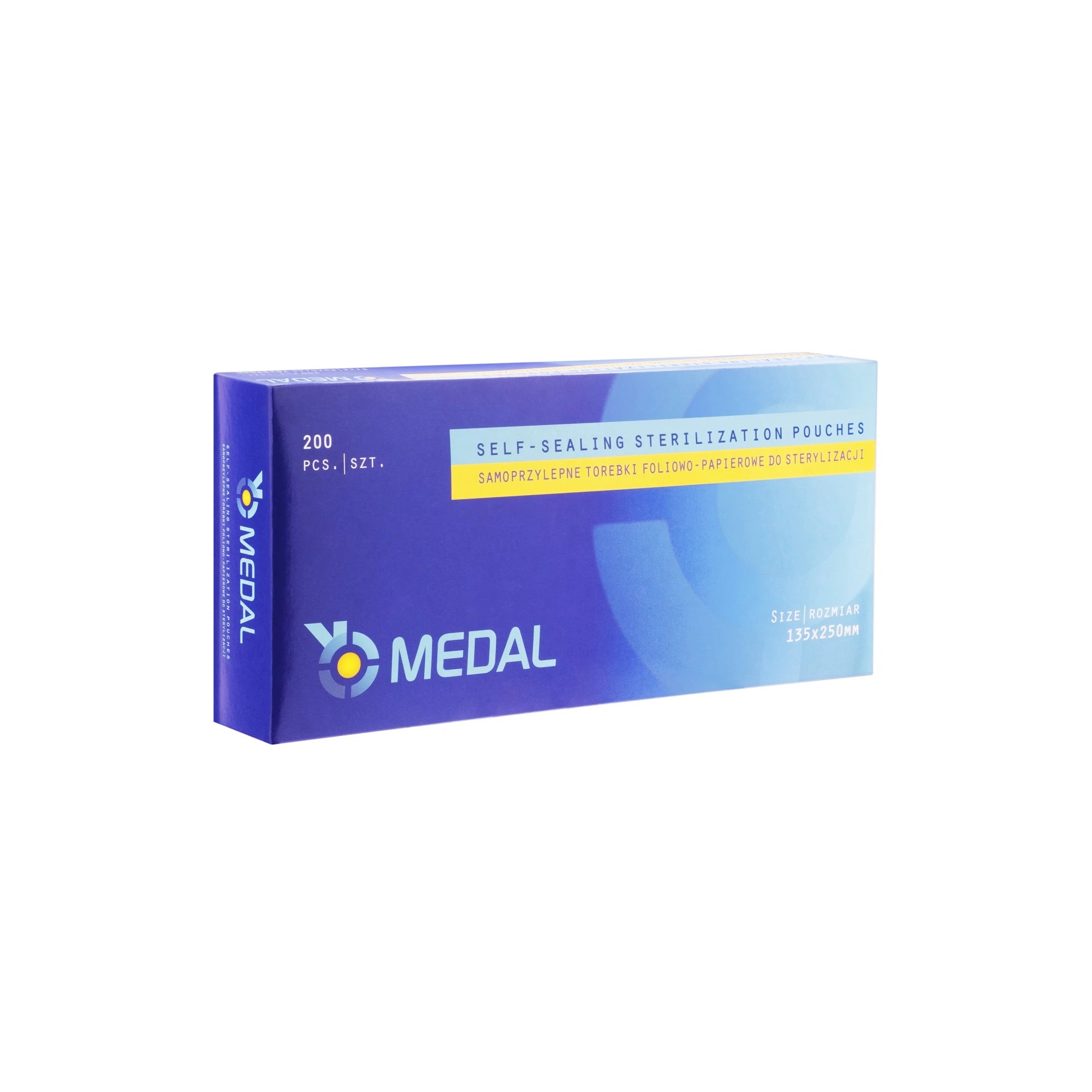 Medal sterilizavimo vokai-maišeliai 135 mm x 250 mm (200 vnt.)