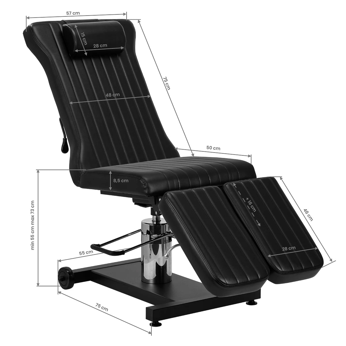 Pro Ink 611 Tattoo Chair, Black