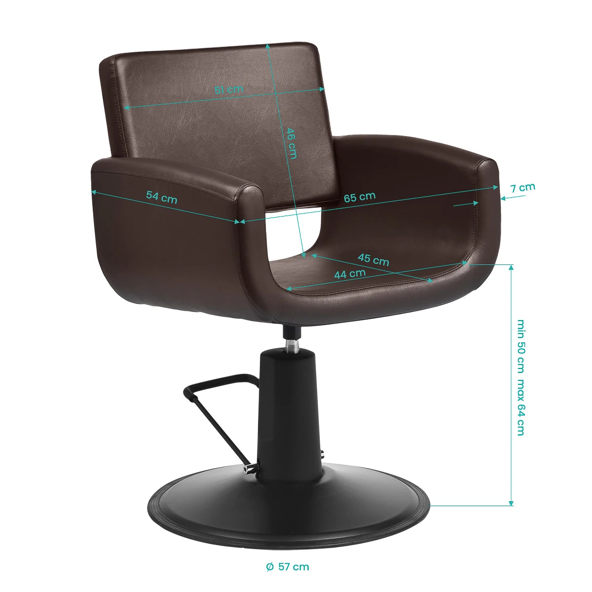 Gabbiano Mataro Friseurstuhl, Braun