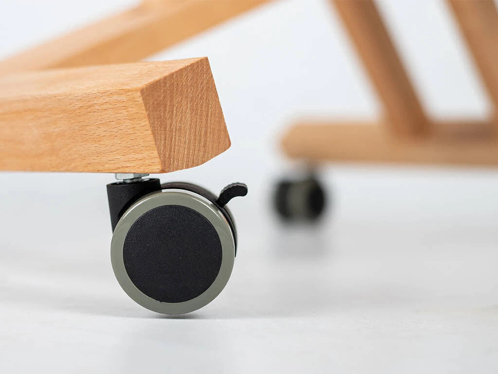 Ergonomic Kneeling Chair Ergo Simple, natural wood, castors with lock