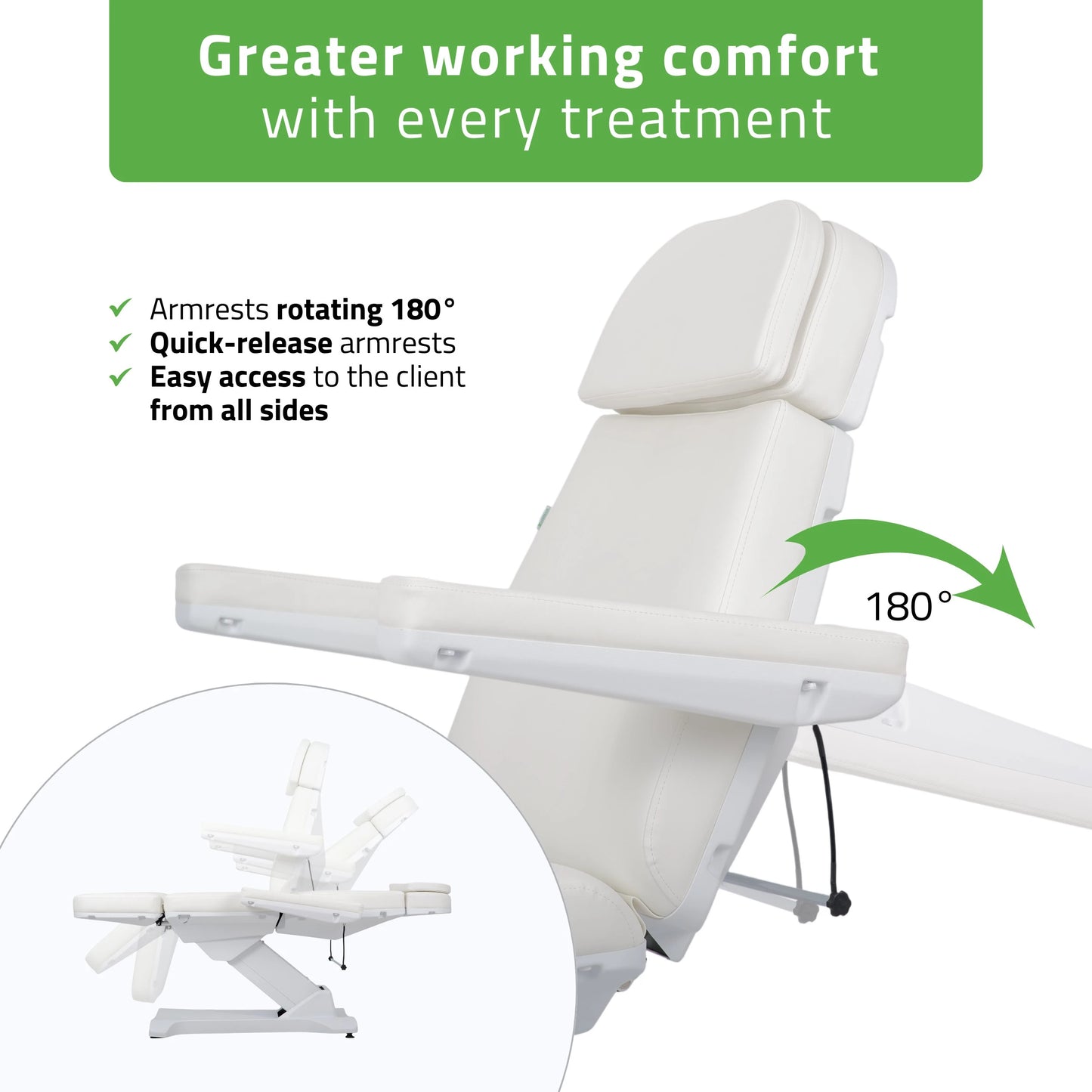 Electric beauty chair Selia PRO 4 Touch Core k301 white