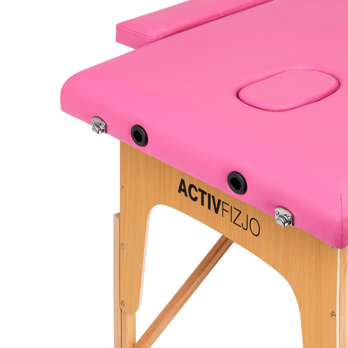 Bærbar massagebrikse træ Activ Fizjo comfort 2 segment rosa