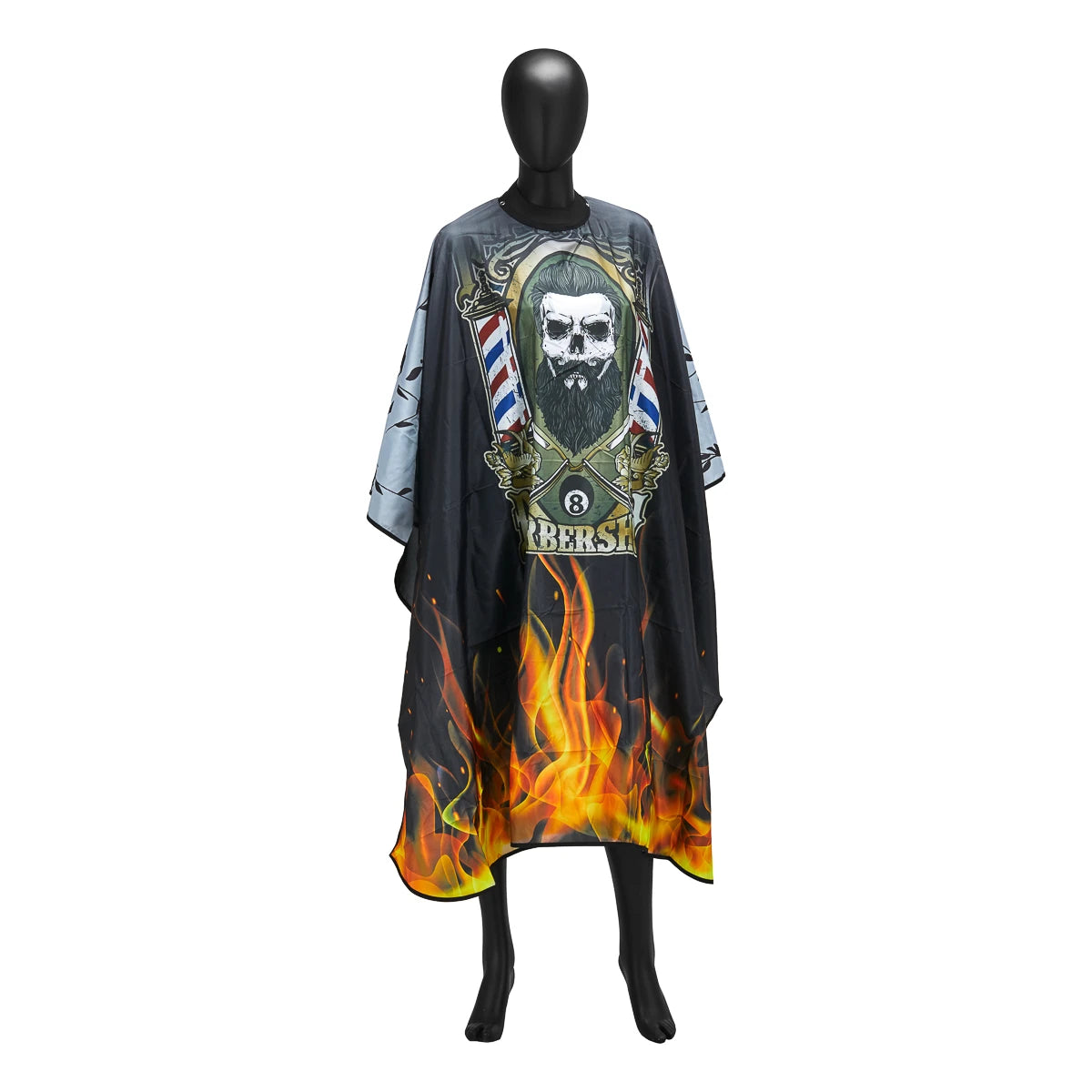 Hairdressers cape with rubber collar J-455