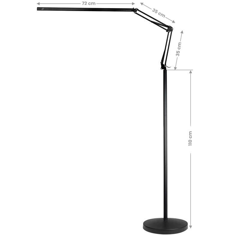 Procedūras lampa LED All4Light Lashes Line 2, melna, ar statīvu
