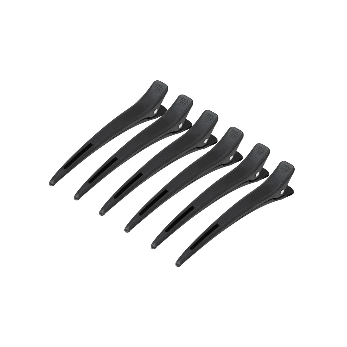 Hairdressing clamps carbon e-15 10 pcs 11.5 cm black