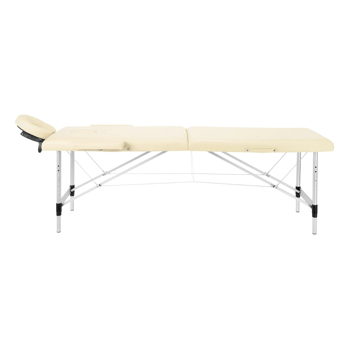 Balance aluminium opvouwbare massagetafel 2-delig, crème
