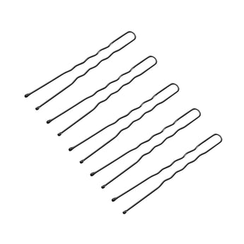 Juuksuriklambrid, 300 tk, 6 cm, must
