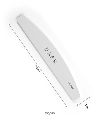 DARK by Rior Nagu vīļu komplekts, pusmēness uz porolona, baltas, 25 gab., 150/180 grīts