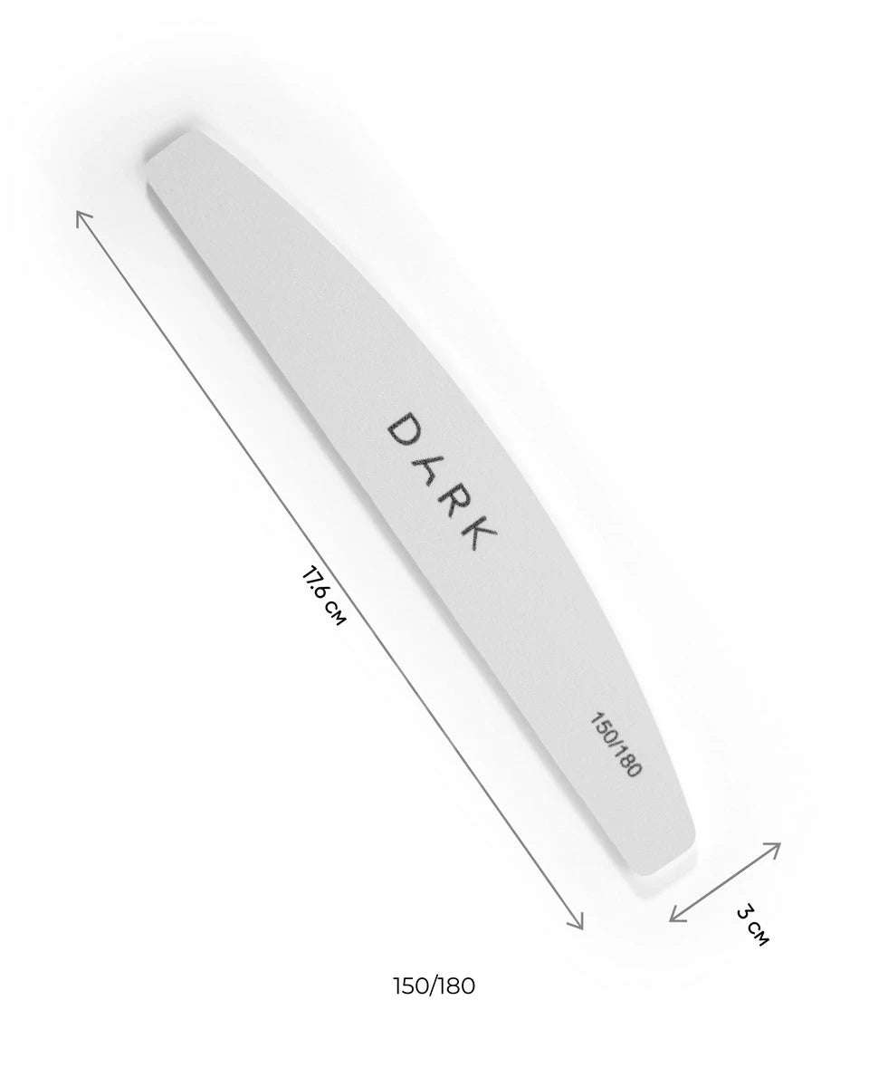 Ensemble of files - half-moon on foam blanc, 25 pcs (150/180 grit)