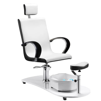Hydraulic Pedicure Chair, white with massager 308