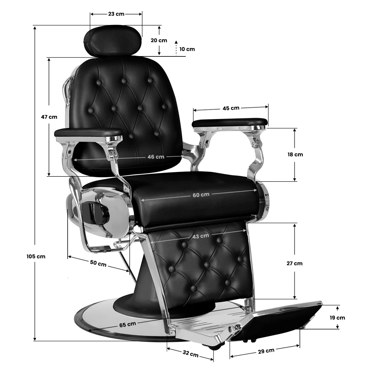 Fauteuil Barbier Gabbiano francesco noir