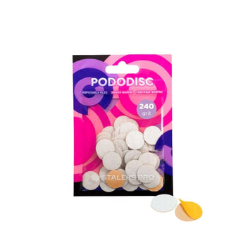 Disposable white files for pedicure disc PODODISC M EXPERT 180 grit (50 pcs)