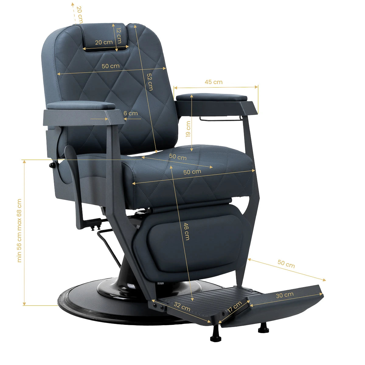 Gabbiano fauteuil Barbier Bruno with graphite frame graphite
