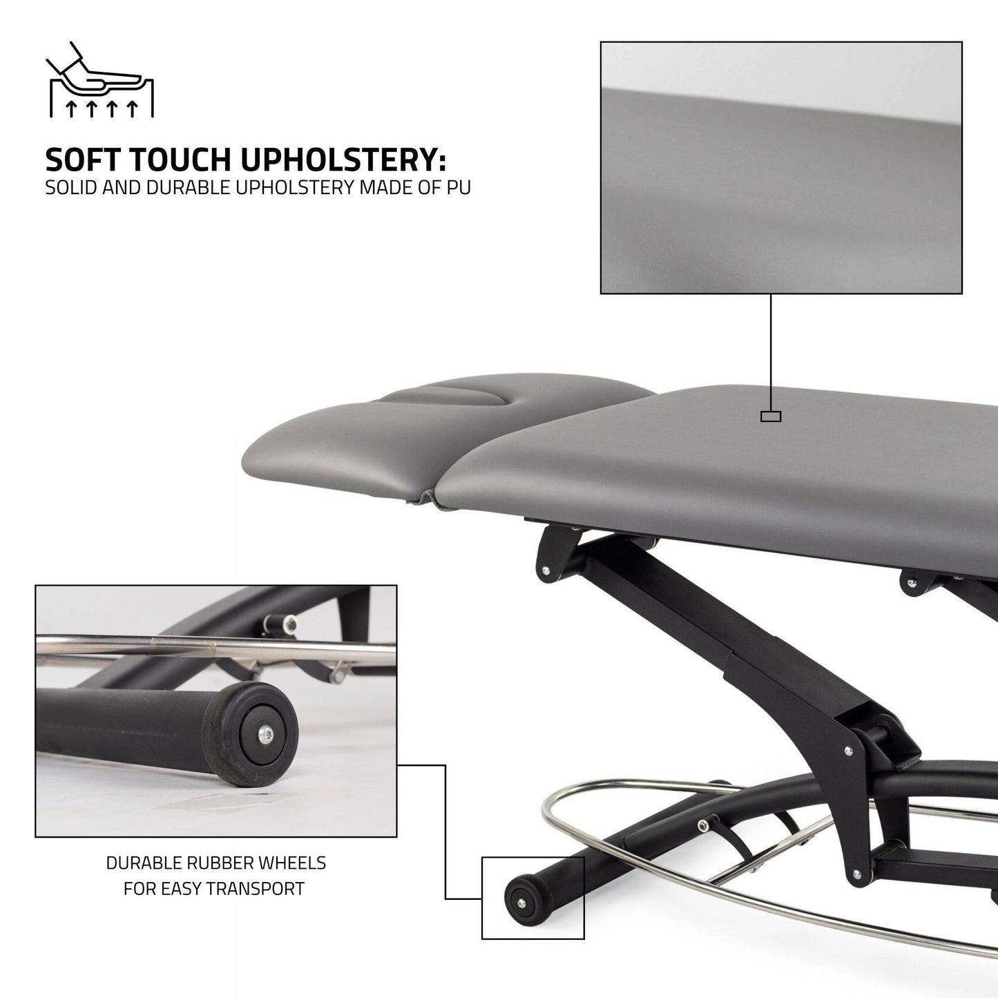 Agila 2 Elektrische Therapieliege Soft Touch K622, Grau