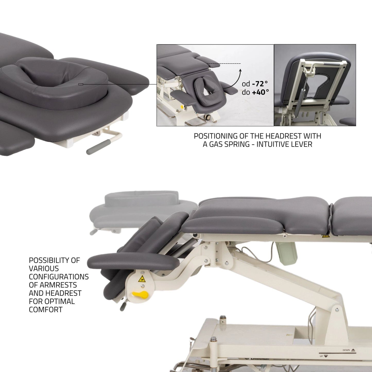Stationary table de massage Evero X7 ERGO doux Touch K622 gris