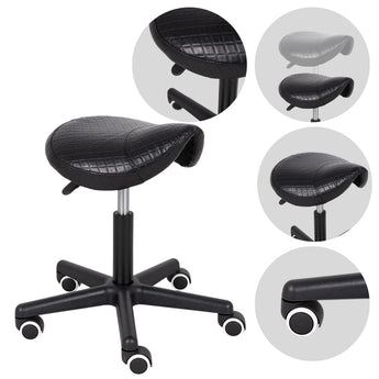 Стул-седло LUMO Comfy Base k515, стеганый черный