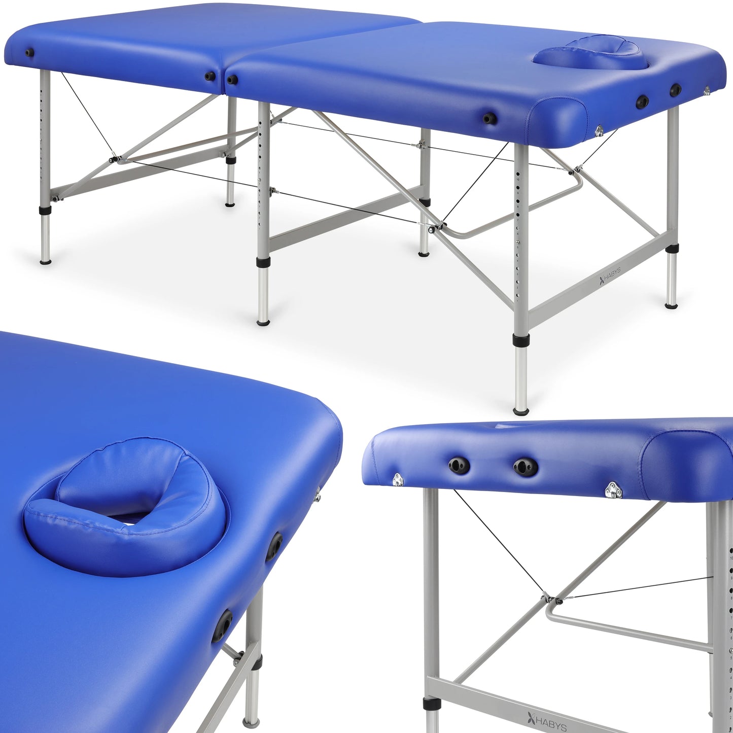 Table de massage Structural 102 Comfort visage Hole Vinyl Flex K012 bleu marine