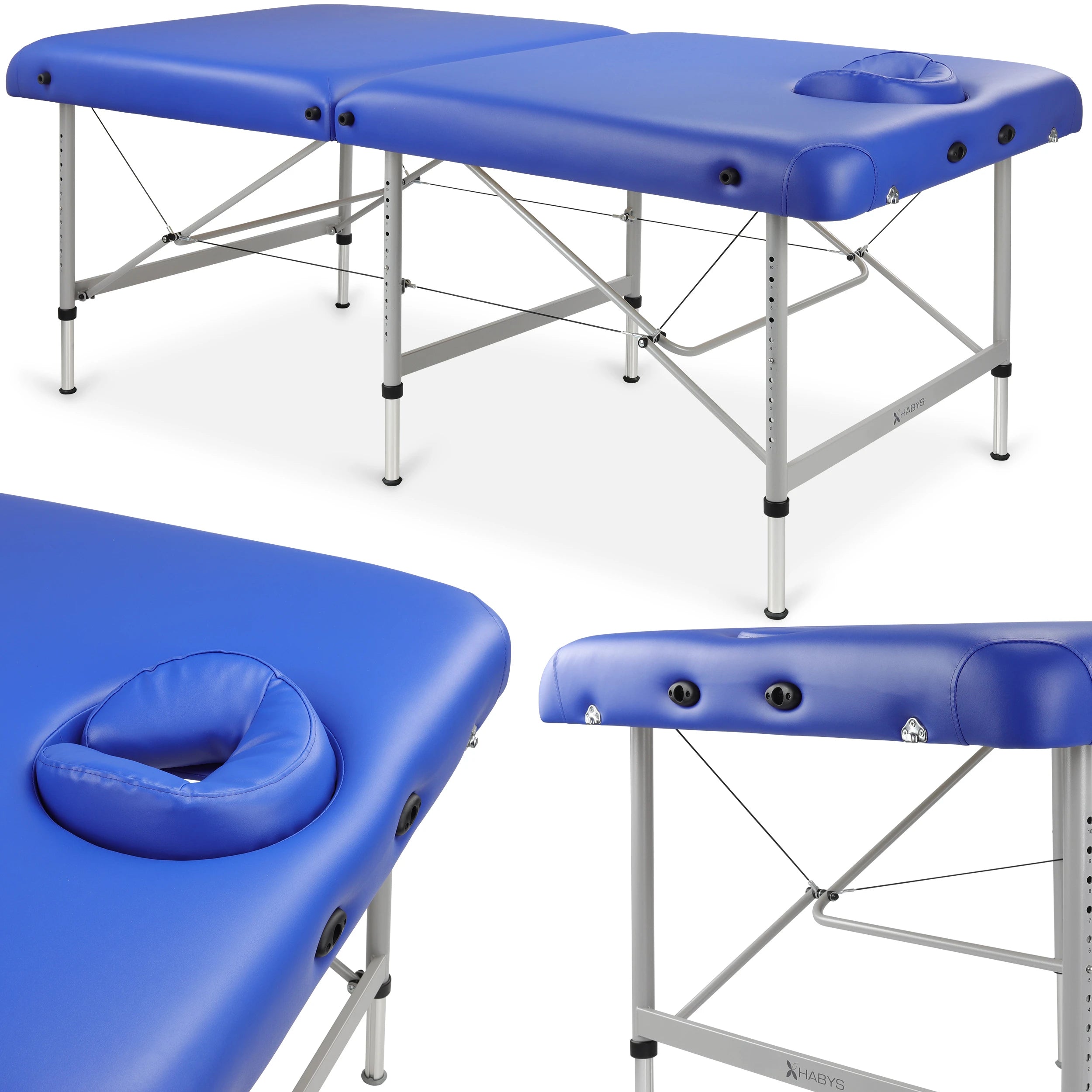 Table de massage Structural 102 Comfort visage Hole Vinyl Flex K012 bleu marine