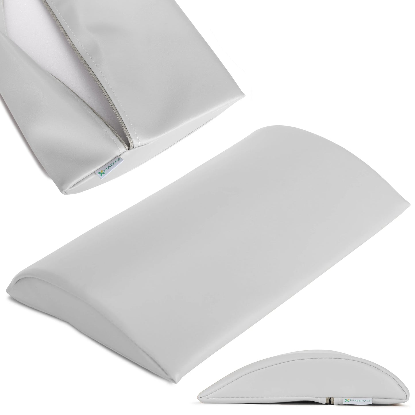 Pusapvalis jostos spilvenas 40x25x5 Soft k729, šviesiai pilkas