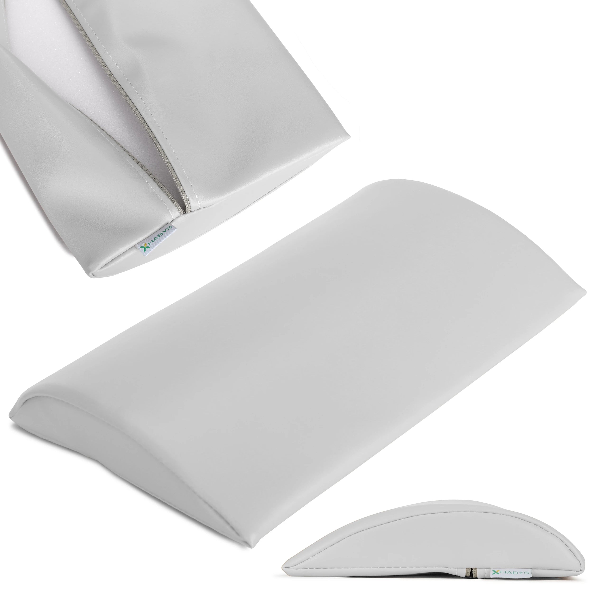 Pusapvalis jostos spilvenas 40x25x5 Soft k729, šviesiai pilkas
