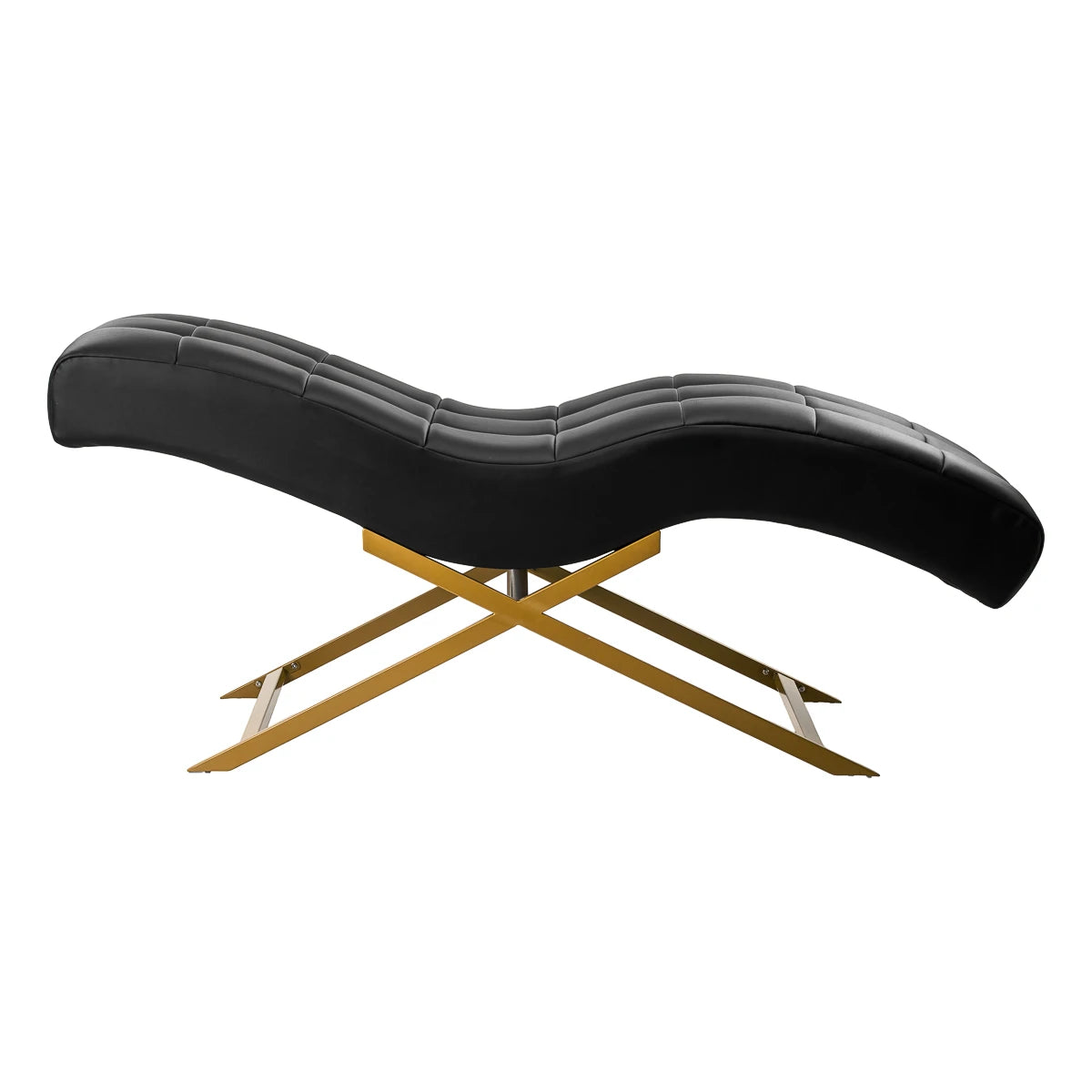 Sillon Alba Kosmetoloģijas krēsls skropstu pieaudzēšanai, melns ar zelta pamatni