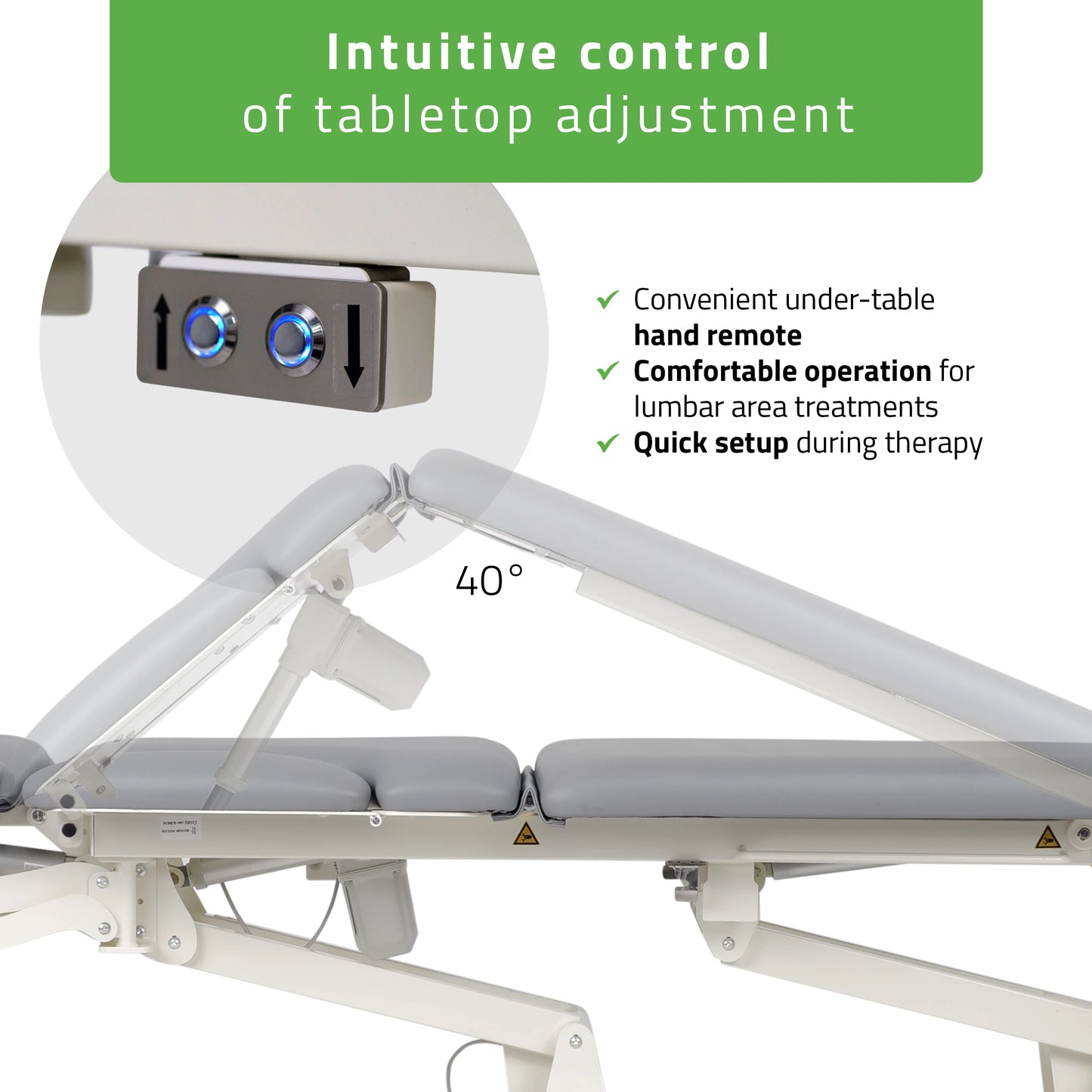 Elektrické masážní a fyzioterapeutické lehátko Proxima X7 Touch Core, šedá