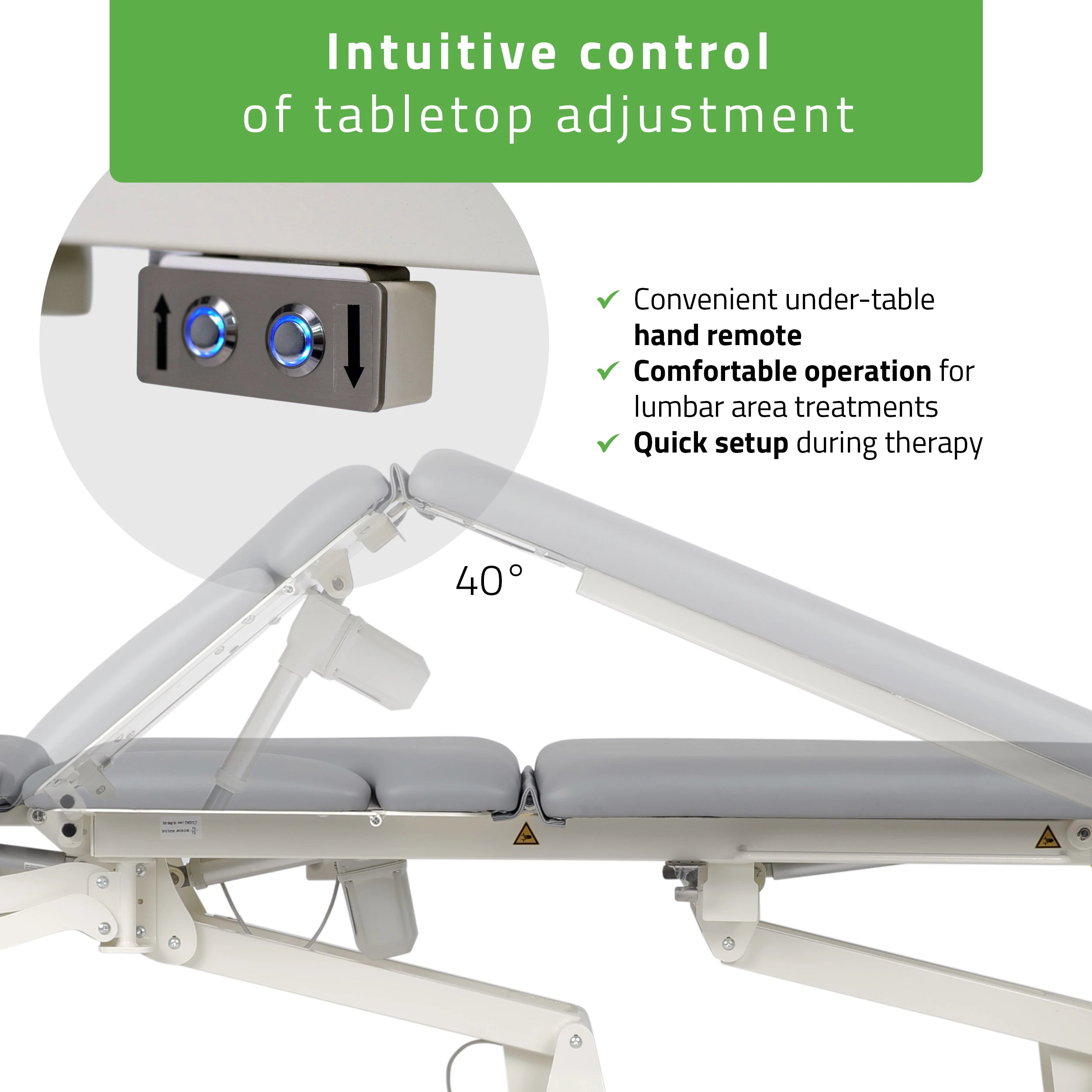 Elektrické masážní a fyzioterapeutické lehátko Proxima X7 Touch Core, šedá