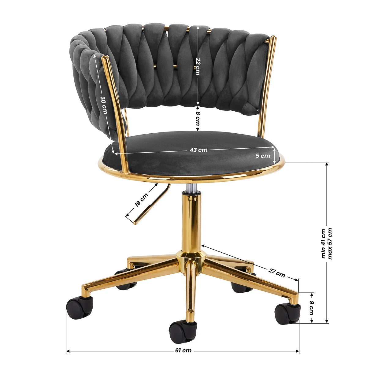 4Rico Armchair QS-GW01G gris