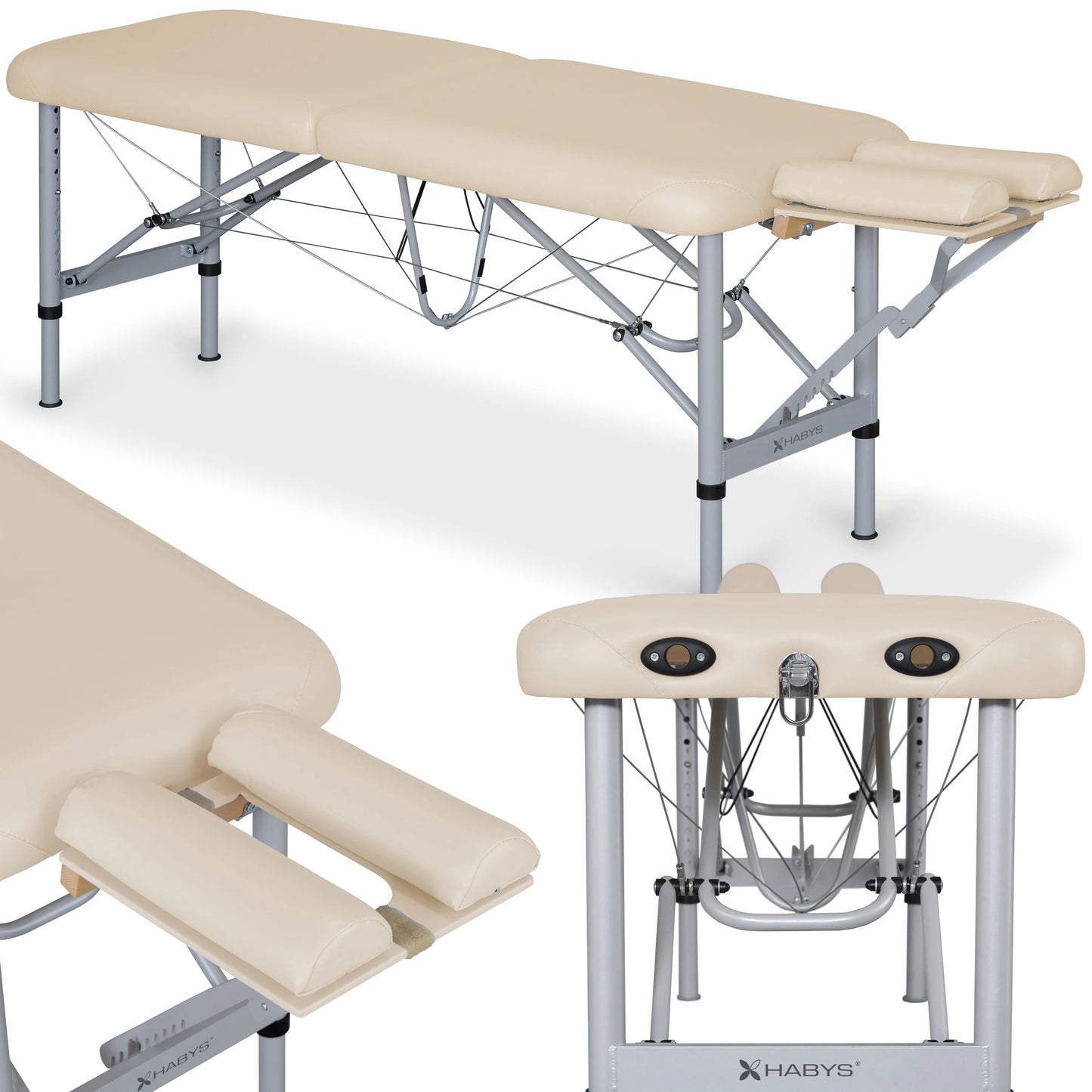 Masāžas galds Chiro Ultralux 19 Alu Vinyl Flex, K033 bēšs