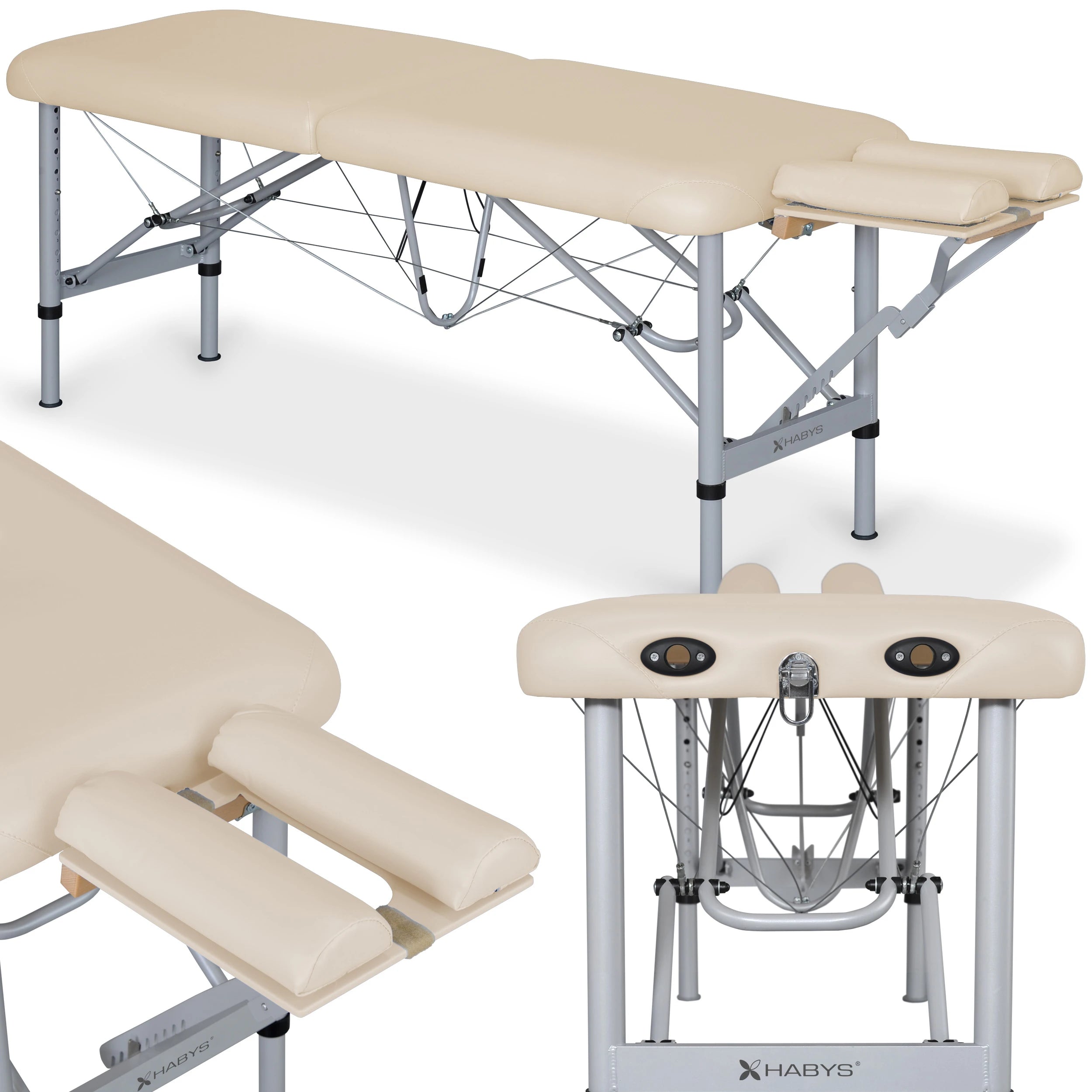 Masāžas galds Chiro Ultralux 19 Alu Vinyl Flex, K033 bēšs