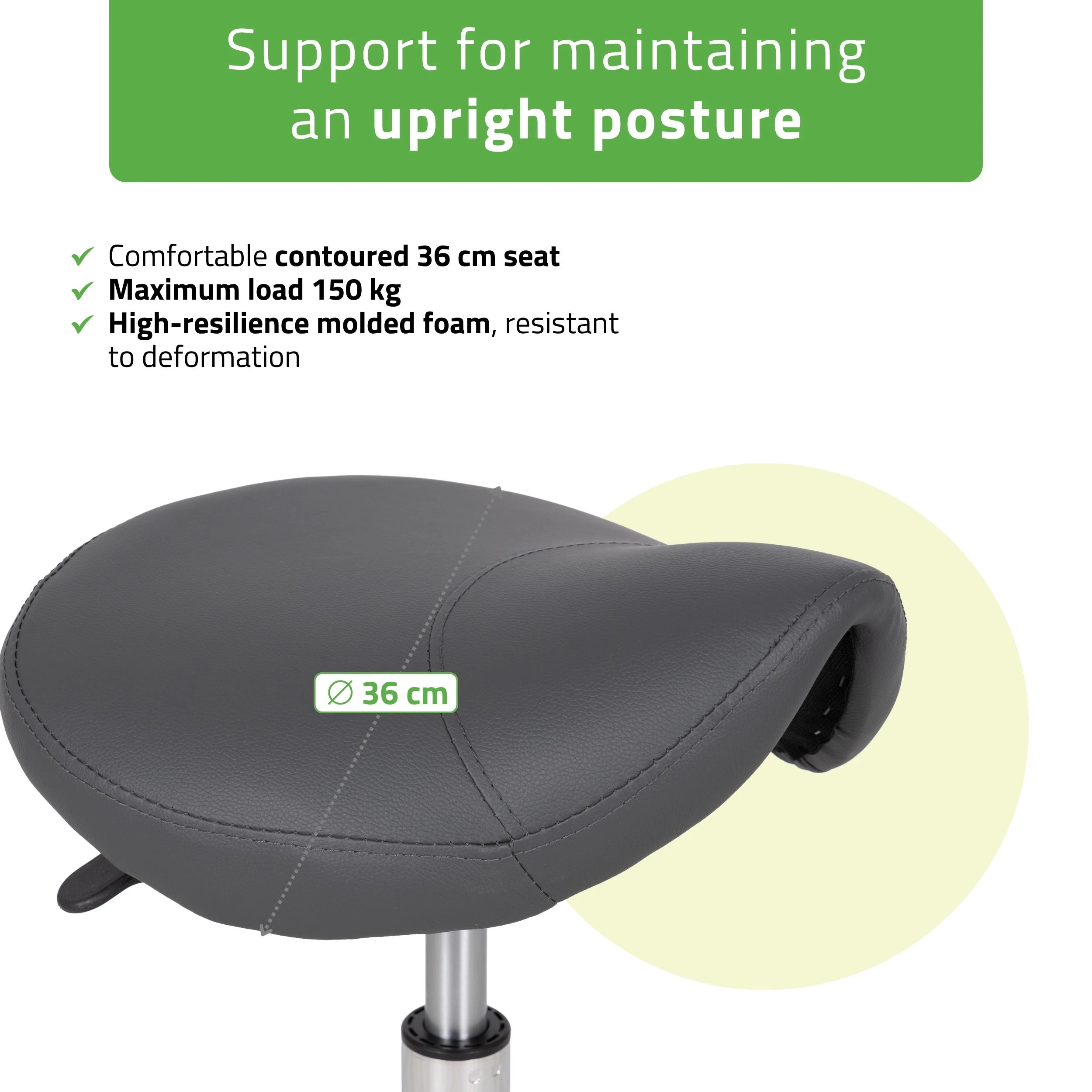 Sattelstuhl LOFI, Comfy Base k521 Grau