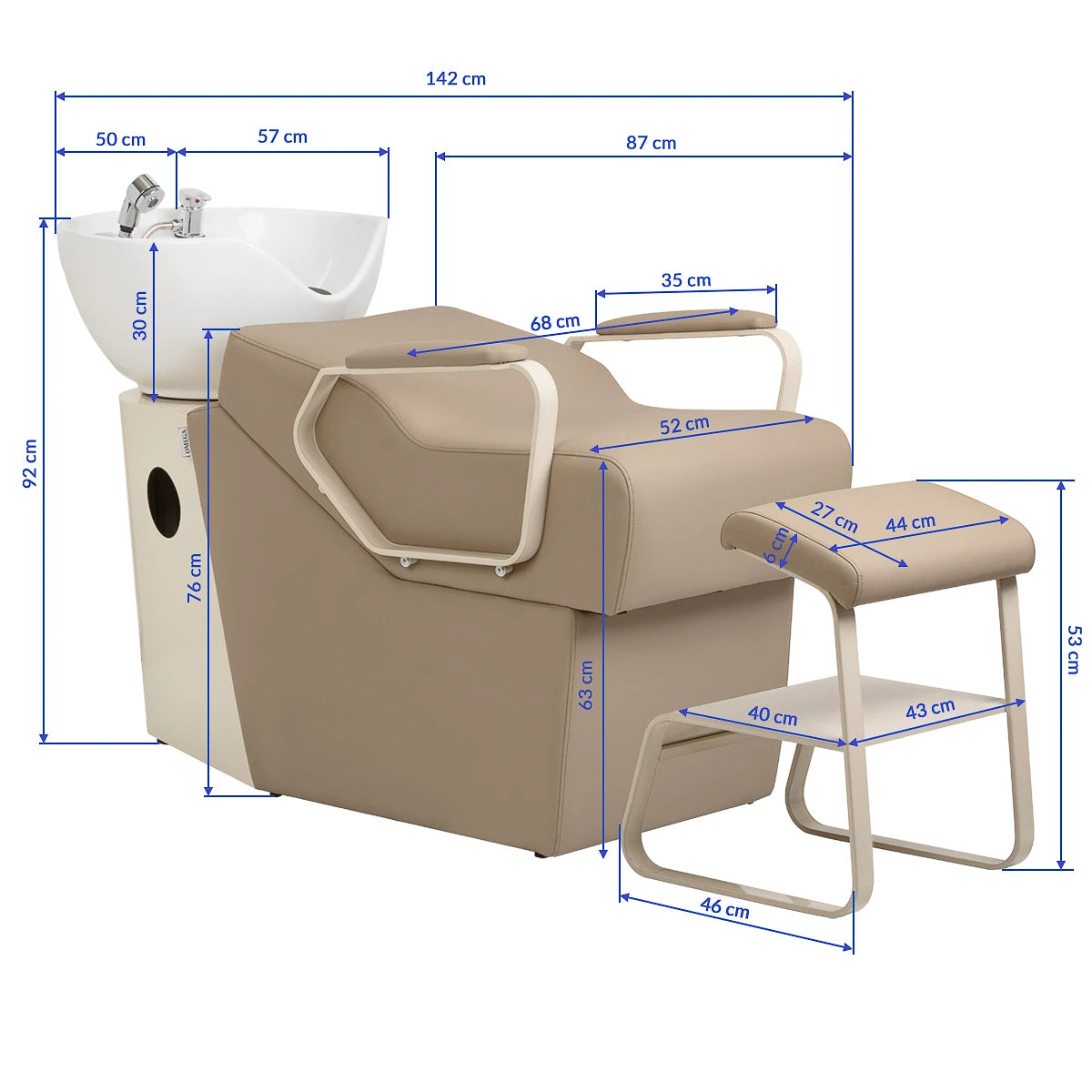 Hairdressing wash unit Omega Marina beige