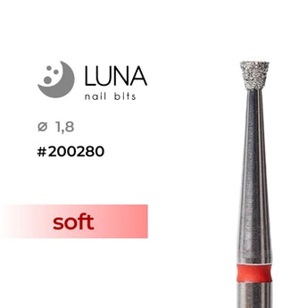 Luna Bits Diamantfräser Spitzkegel, 1,8 mm, Rot (Fein)